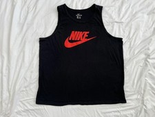 Nike men  s size XXL futura tank top in black/university red