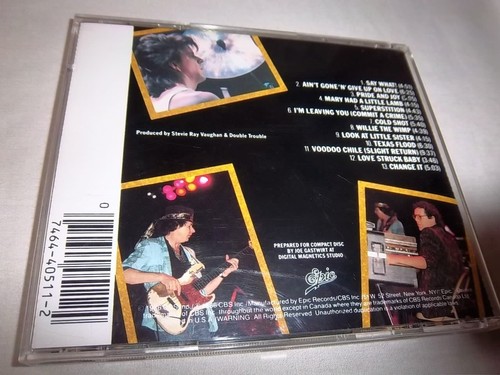 STEVIE RAY VAUGHAN/DOUBLE TROUBLE-LIVE ALIVE EPIC EGK 40511 EARLY ISSUE MINT CD - Picture 2 of 2