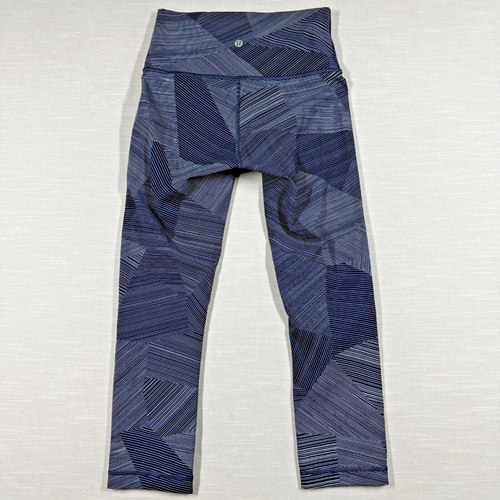 Lululemon Leggings Women 4 Hi-Rise Wunder Under Etch Hail Midnight Navy W6AI3S - Picture 2 of 13