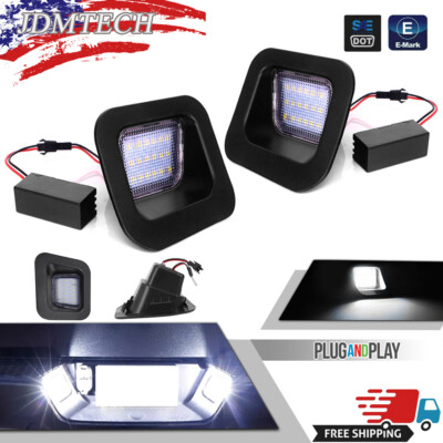For 2003-2022 Dodge Ram 1500 2500 3500 LED License Plate Lights Smoked Lamp Pair