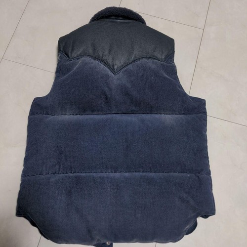 Rocky Mountain Featherbed Christy Down Corduroy Vest Navy size38 made in Japan - Picture 2 of 4