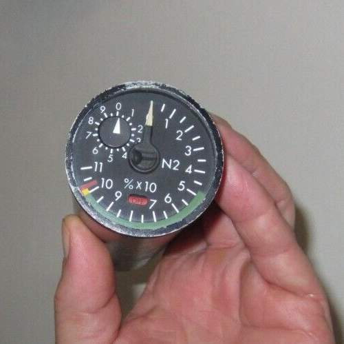 HAWKER AIRCRAFT GAUGE TURBINE SPEED INDICATOR AIRESEARCH P/N 2100948-2 SERIES 2