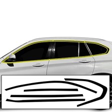 Fits BMW X1 2016-2022 Side Chrome Delete Decal Blackout Vinyl Film Trim