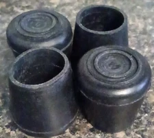 Lot of 4 Heavy Duty Rubber Cane Walking Stick Crutch Walker Tip/End/Feet