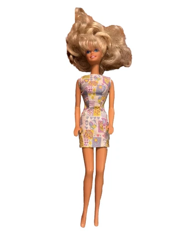 Vintage 1966 Mattel, Barbie Doll Toy - Blonde Hair / Blue Eyes / Pink Lips