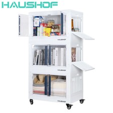 HAUSHOF 3 Pack Closet Organizers Storage 22 Gal Stackable Storage Bins with Lids
