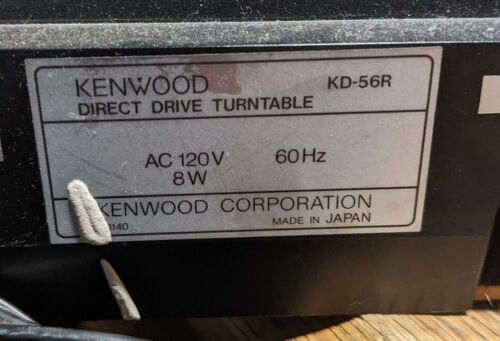 Pièces de platine tournante Kenwood KD-56R : bras de tonalité, boutons, ressort, engrenage, etc. - Photo 1/63