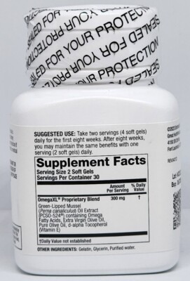 Omega XL by Great HealthWorks 60 Softgels 1 Month Supply New