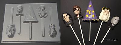 HARRY POTTER FRIENDS Wizard Hat Chocolate Candy Lollipop Mold