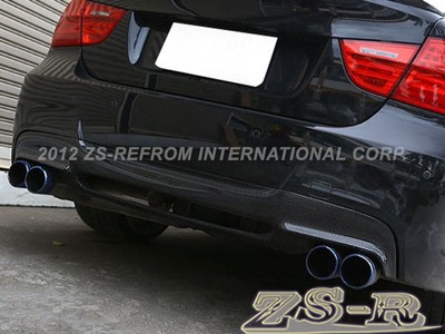 3D Carbon Fiber Rear Diffuser (Quad tips) 06-11 BMW E90 3-Series M-Sport Only