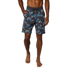Hang Ten Men's Swim Short GRAY Flowers Leaves Size 3XL