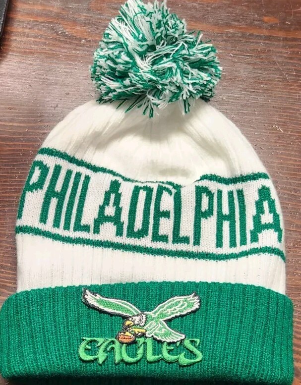 Philadelphia Eagles Logo Hat Beanie Cap NFL Football EAGLES THROWBACK POM-POM