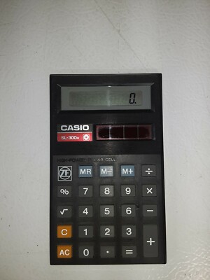 Casio SL-300H 8 Digit Solar Calculator Display- Used- Vintage- Made in Japan