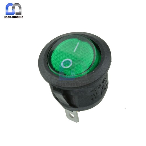 5/20/50PCS Mini Round 6/10A 125V 3 Pin SPDT ON/OFF Rocker Switch Snap-in 20-22mm - Imagen 19 de 36