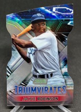 2023 Topps Stadium Club JACKIE ROBINSON Triumvirates Refractor Insert T-28!