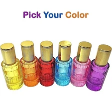 20ml 0.67oz 6 colors cylinder colored glass perfume spray bottles
