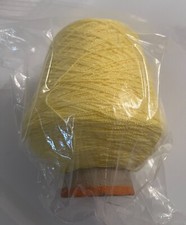 Large Bright Yellow 100 Wool Knitting Yarn Cone The Kent Manufacturing Co New