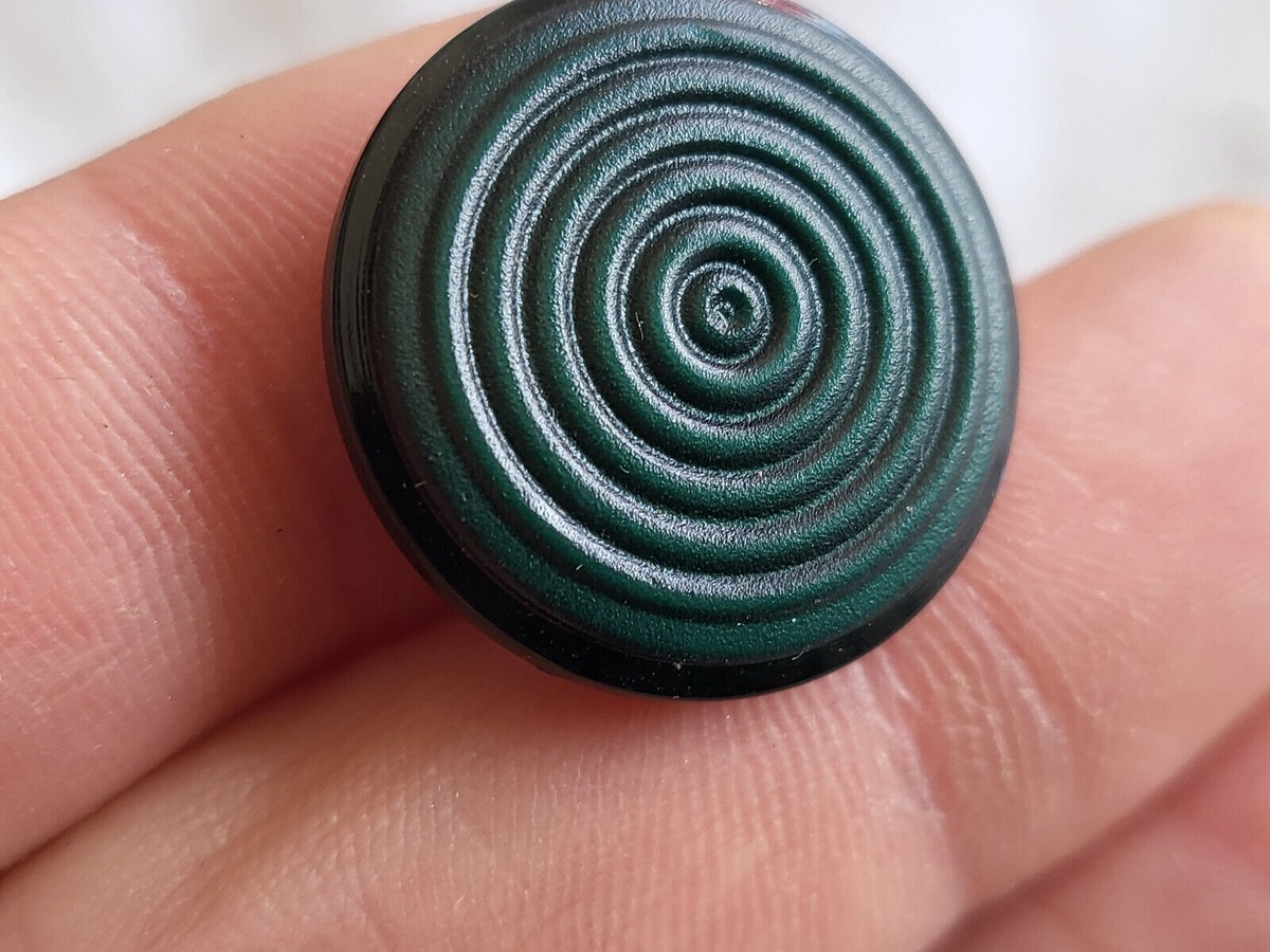Lot De 12 Boutons Vintage Verts à Pied Veiné - 1,5 Cm, Référence 4989, Occasion