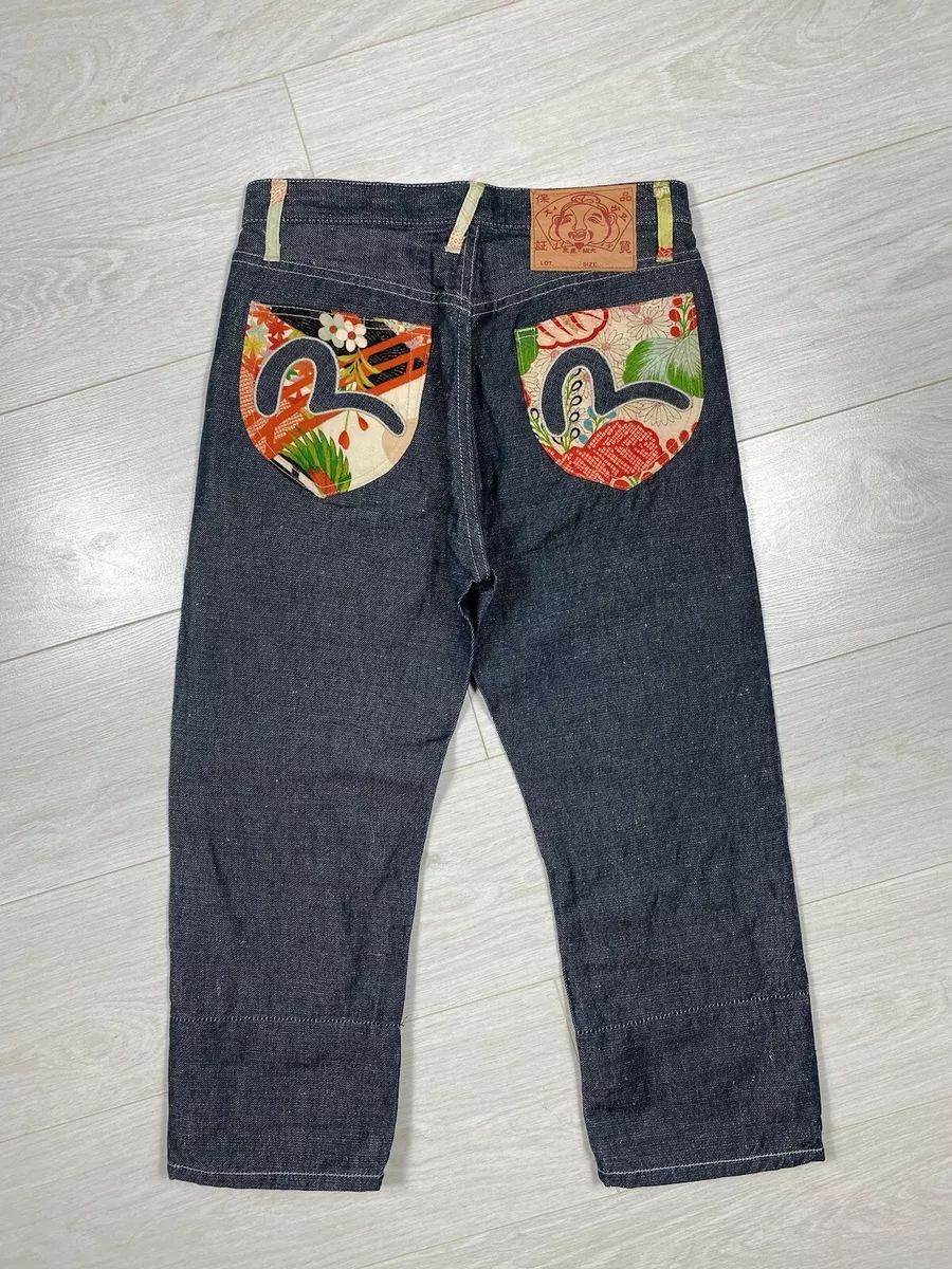 Rare Evisu Jeans Japan Logo Floral Pocket Shorts Italy Culotte