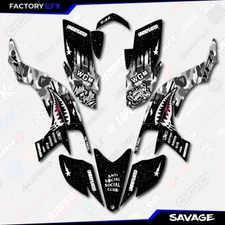Gray Savage Camo Racing Graphics kit fits 03-08 Yamaha YFZ450 ATV Decal YFZ 450