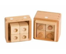 Brain Teasers Wooden Dice Box Cube