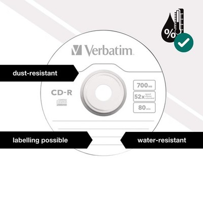 CD-R Rohlinge 80 Min/700MB Verbatim Slim-Case 10 Stück, beschreibbar