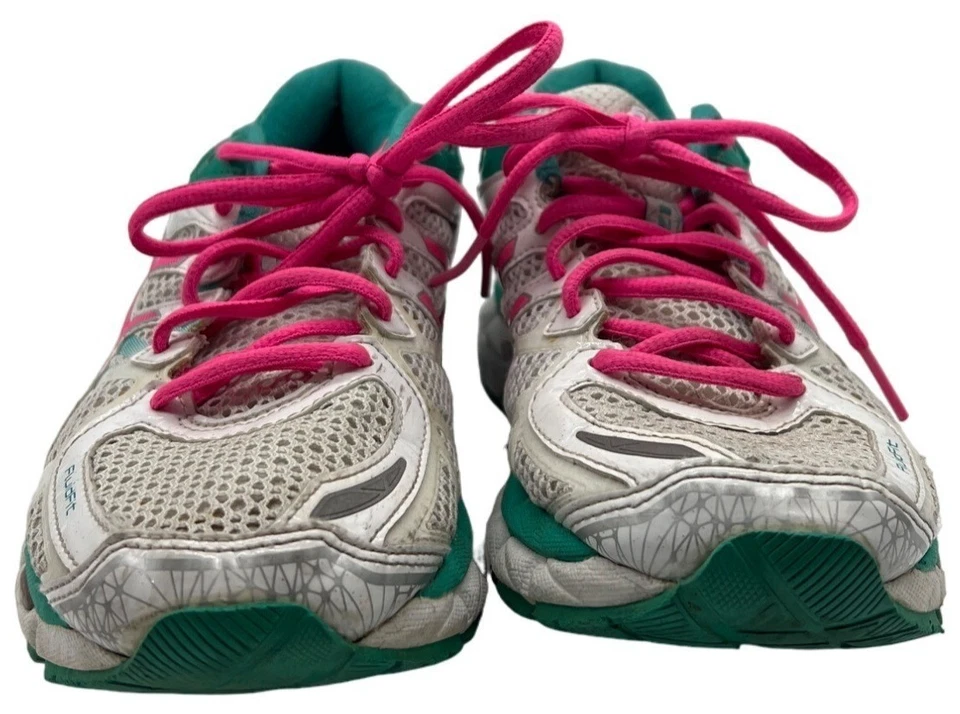 Asics Gel Kayano 21 Teal and Pink Running Shoe Size 7.5 - Image 4 of 4