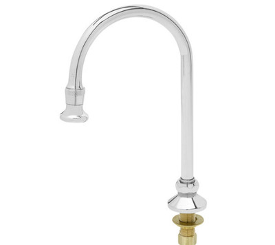 T&S Brass B-0522  Rigid/Swivel Gooseneck , Deck Mount,  Rosespray Outlet 2.2 GPM