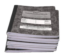 Lot of 7 Pacon Composition Notebooks Graph/Wide Ruled 200 Pages Dual Ruled