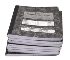 Lot of 7 Pacon Composition Notebooks Graph/Wide Ruled 200 Pages Dual Ruled