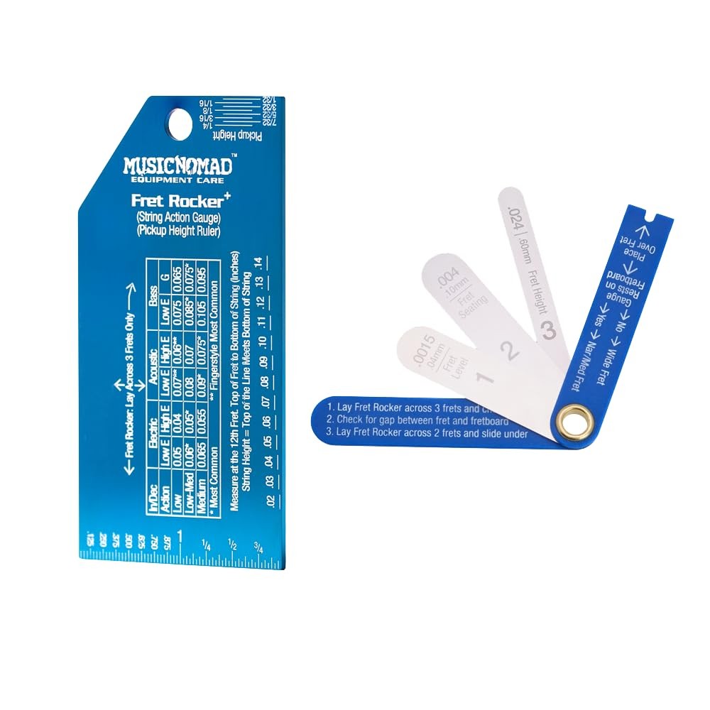 Jauge de frette de précision 4 touches en acier carbone pour guitare