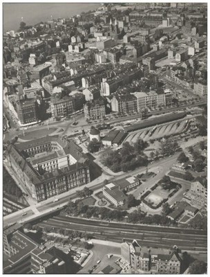 C7557/ Hamburg St. Georg  ZOB Luftaufnahme 24 x 18 cm  ca. 1965