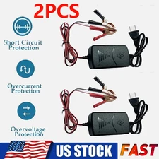 2PC 12V Car Battery Charger Maintainer Trickle RV for Truck Motorcycle ATV Auto