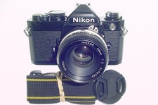Nikon FM 35mm Film SLR Manual Camera + Nikon 50/2 Nikkor AI Lens - Fully Workin
