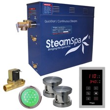 SteamSpa INT1050-A Indulgence 10.5 KW QuickStart Steam Bath - Nickel