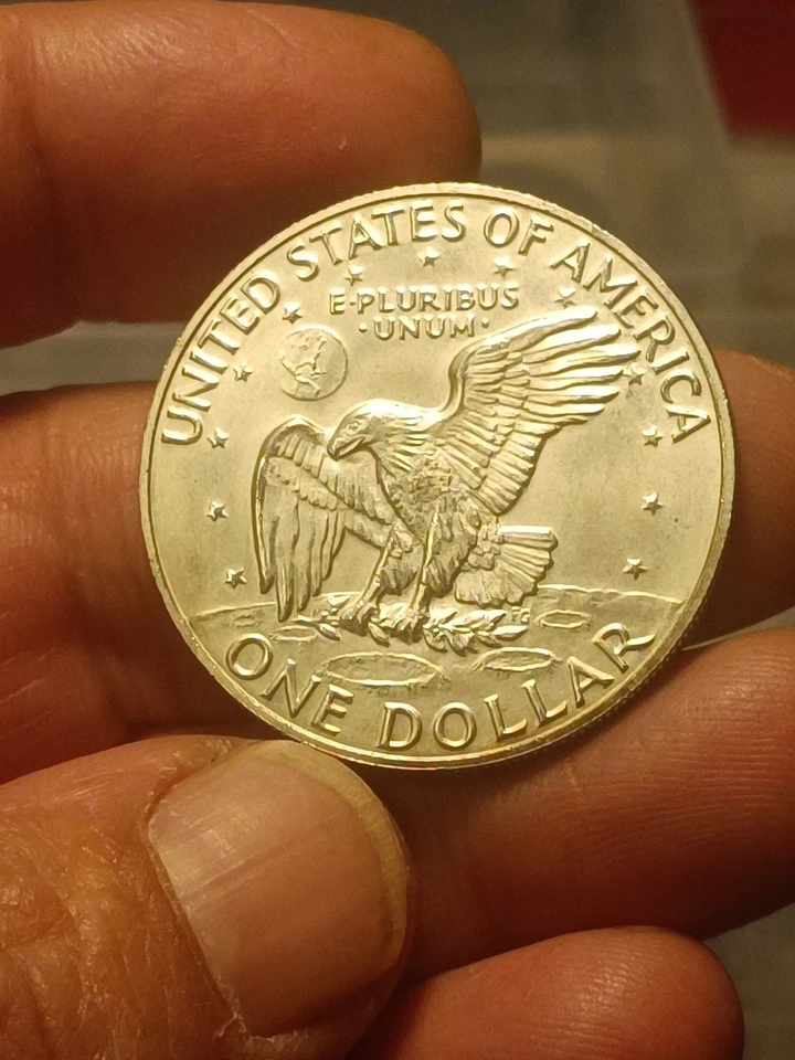 🇺🇸 1 Dollar Argento USA Eisenhower 1973 Dollaro Ottima Conservazione  - Immagine 2 di 4