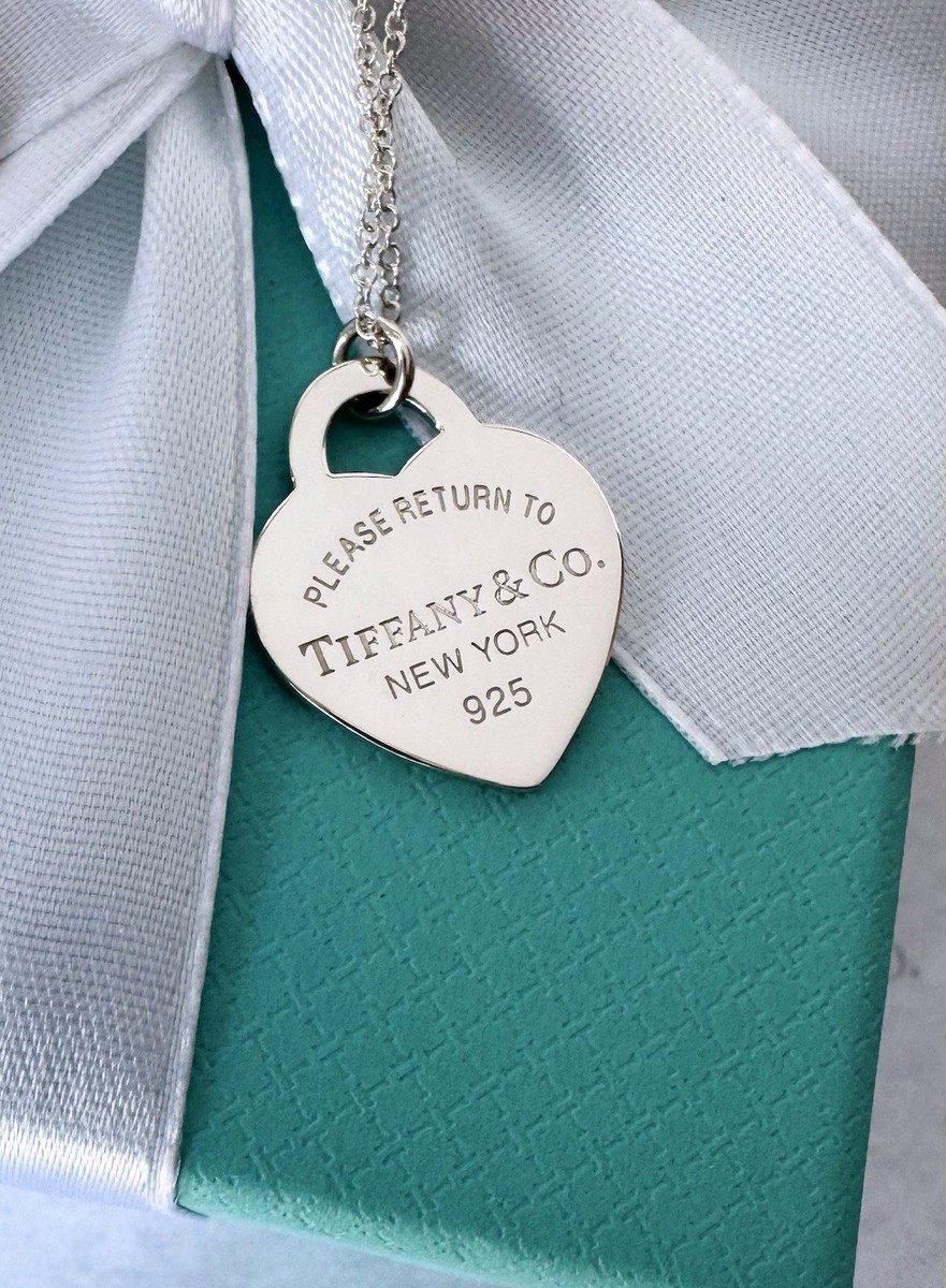 Tiffany＆Co.925 tomy TIFFANY & Co~Return To Tiffany~ Red Double Heart Tag Pendant