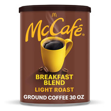 Breakfast Blend, Light Roast Ground Coffee, 30 Oz Canister