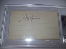 Joe Cronin Auto Index Card Beckett Certified Authentic Red Sox Free Shipping