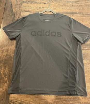 ADIDAS DESIGNED 2 MOVE CLIMALITE TRAINING TEE MENS XL GRAY LINEAR LOGO D2M
