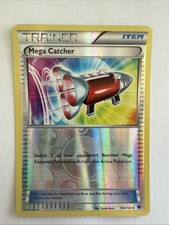 REVERSE HOLO Mega Catcher 104/124 PL - XY Fates Collide Pokemon Card