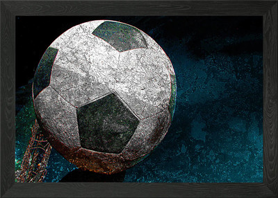 Fußball Kunstdruck Werk 1 gerahmtes Wandbild Poster Leinwanddruck Bild