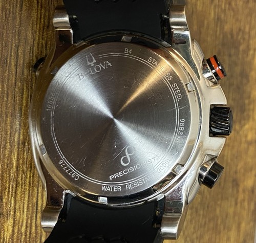 Orologio Uomo Bulova Precisinist Cronografo 98b210 ~ Senza Scatola ~ Testato E Funzionante - Foto 5 di 8