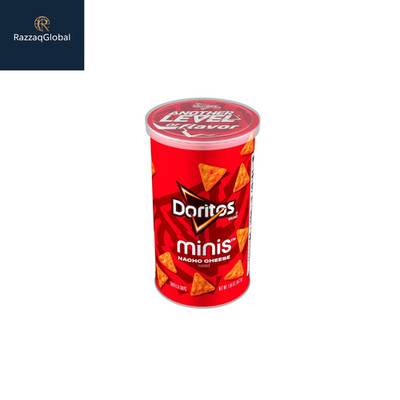 Doritos Minis Nacho Cheese Flavored Tortilla Chips Single Serve Canister 1.95 oz