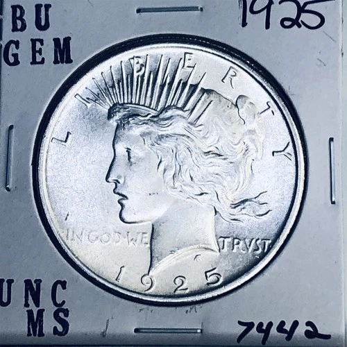 1925 P BU GEM PEACE SILVER DOLLAR UNC MS+++ U.S. MINT RARE COIN 7442
