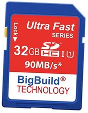 32GB Ultra Fast 90MB/s Memory Card,for Canon EOS 2000D, 4000D Camera, Class 10 
