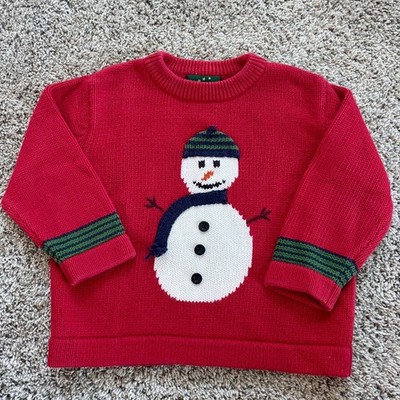 Toddler Harry and Me Red Snowman Sweater Size 4T