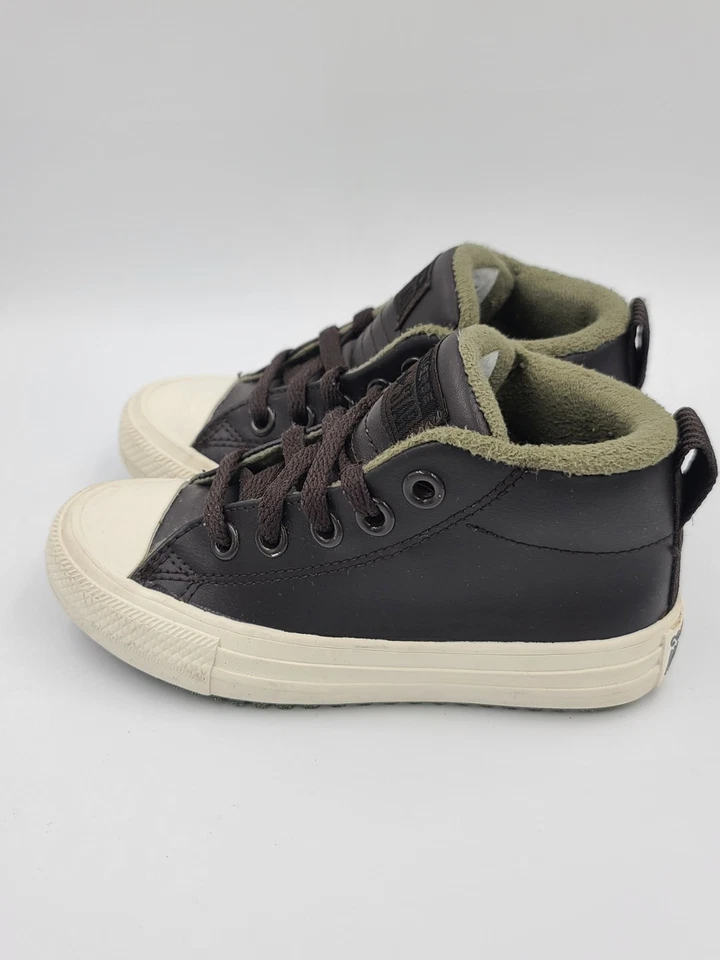 Converse Boys CTAS Street veludo marrom e verde - Imagem 2 de 4