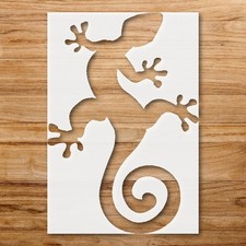 Lizard Silhouette Wall Art Reusable Plastic Stencil for DIY Crafts - StencilAir
