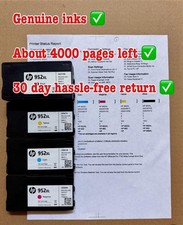 HP 952XL 952 Black Cyan Magenta Yellow Ink Cartridges 4000 pages left